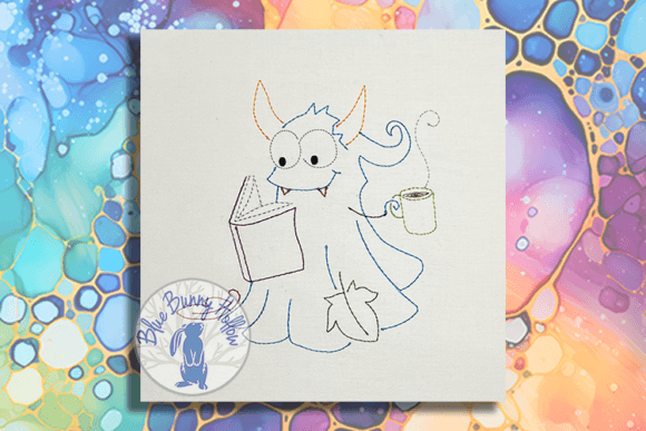 A Cozy Monster Embroidery Design for Readers