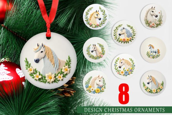 A Designer's Take on Ornament Horse Embroidery for Craft Fair Products