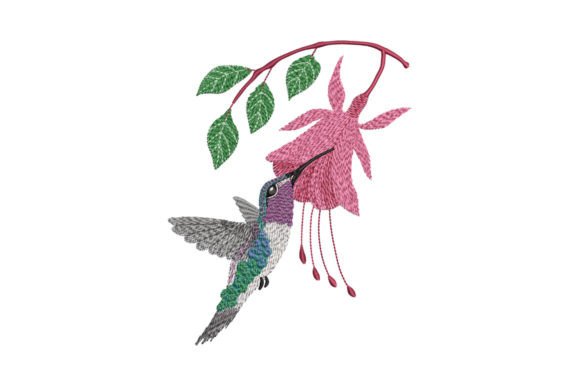 A Designer’s Review of the Hummingbird and Fuchsia Embroidery File