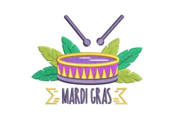A Designer’s Review of the Mardi Gras Drum and Feathers Design