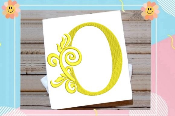 A Graceful O Monogram for Seasonal & Holiday Product Use