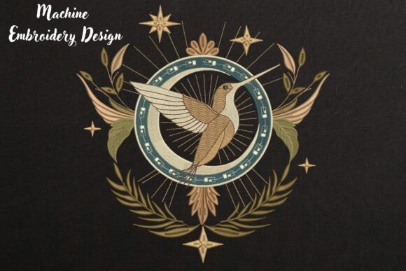 A Mystical Bird Embroidery Design for Holiday Magic