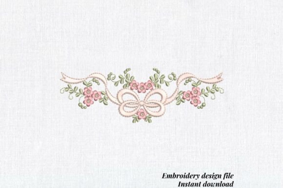 A Professional Review of the Floral Baby Girl Bow Embroidery Design