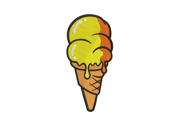 A Sweet Seasonal Review: Coned Ice Cream Embroidery Design