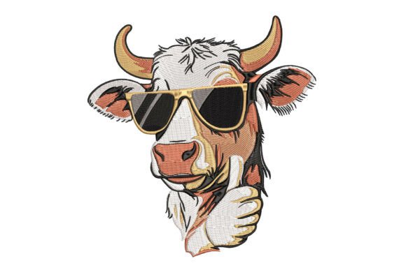 Bull Embroidery: Modern Farmhouse Charm for Craft Fair Success
