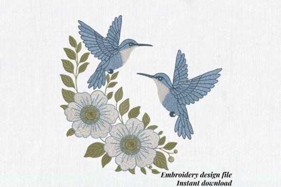 Craft Fair Review: The Blue Hummingbirds Flowes Embroidery Design