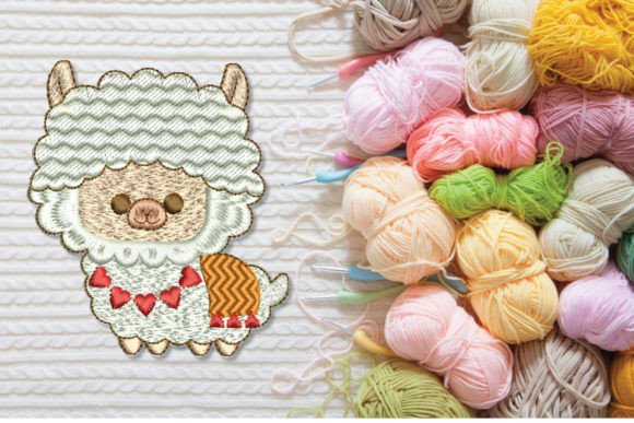 Cute Llama Hearts Embroidery: A Designer's Review
