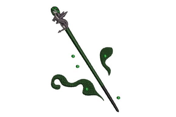 Dark Magic Wand Embroidery Design Review for Boutique Apparel
