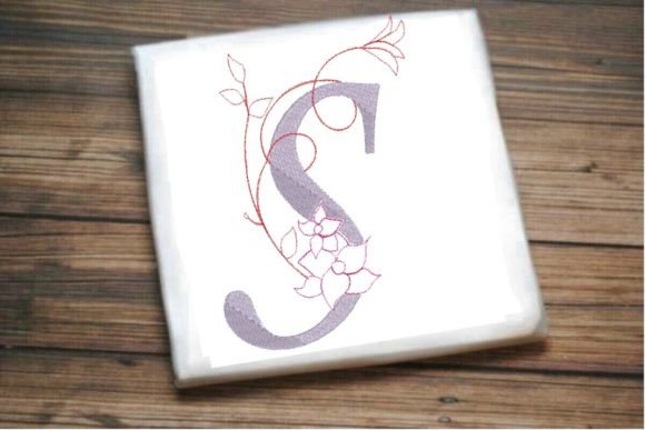 Evaluating the S Letter Vine Monogram Flower Embroidery Design