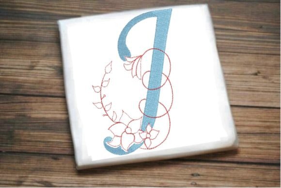 J Letter Vine Monogram Flower Embroidery Design Review