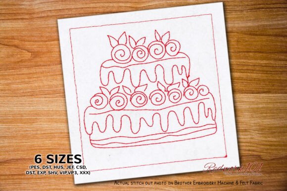 My Review of the Pretty Two-Tier Cake Embroidery Design