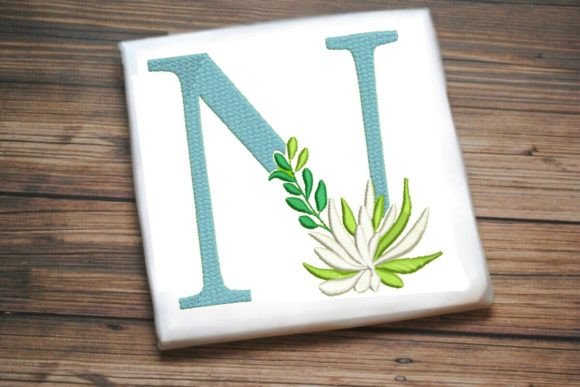N Letter Greenery Monogram: An Embroidery Designer's Hands-On Review