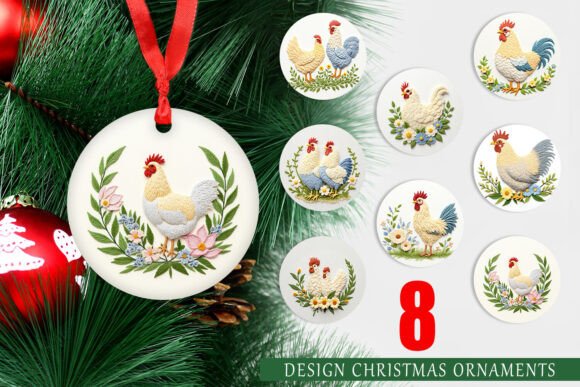 Ornament Chicken Embroidery: A Holiday Design Review
