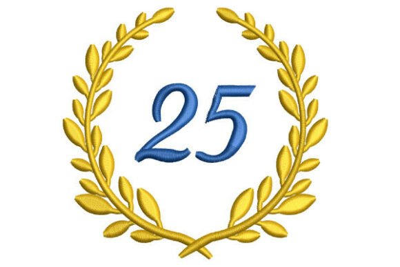 Reviewing the Anniversary Wreath with Number 25 Embroidery Design